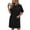 *A-Black, variant on U Women's Summer Crewneck Short Sleeve Dress,Casual Loose Dress Nightshirt with Pockets B-Army Green,Womens Plus M