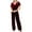 Red, variant on lulshou Jumpsuits for Women, Womens Fashion Solid Casual V-Neck Short Sleeve Suspender Long Jumpsuit Women's Jumpsuits, Rompers & Overalls, L