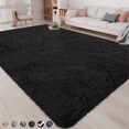 thumbnail image 1 of CozyDesg 8ft x 10ft Area Rugs, Soft Fluffy Area Rugs Floor Mat Floor Rugs for Living Room Bedroom Modern Decor Carpet, Black, 1 of 7