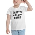 thumbnail image 3 of Daddy's New Homie Cute Toddler T Shirts for Boys Girls (White, Youth L), 3 of 5