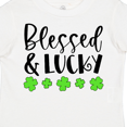 thumbnail image 4 of Inktastic Blessed and Lucky 4 Leaf Clovers St. Patrick's Day Boys or Girls Toddler T-Shirt, 4 of 5