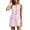 *Pink, variant on VBVC Women's Linen Blend Sleeveless Shift Dress , Color Block Mini Dress For Women , Ladies' Crew Neck Button Front Dress with Pockets,Black,S-2XL