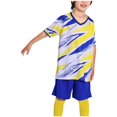 thumbnail image 2 of Antinious Boys Girls Short Sleeve&nbsp;2&nbsp;Piece&nbsp;Outfits,Toddler&nbsp;Casual&nbsp;Fashion Outfit Set,Kids Gradient Training Kit Sweat Absorbing Sports Suit,Yellow,6 Years, 2 of 3