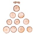 thumbnail image 1 of AMLESO 10 Pieces Natural Hanging Wood Slices Tree Bark Wooden Pieces DIY Crafts, 1 of 8