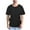 Black, variant on Mens Post Shoulder Surgery Recovery Shirts Full Tear Away Short Sleeve Crewneck Snap Chemo Port Access Shirt S-3XL