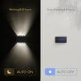 Solar Wall Lights Outdoor Fence Lights Solar Powered Up Down Lighting Waterproof Outside for