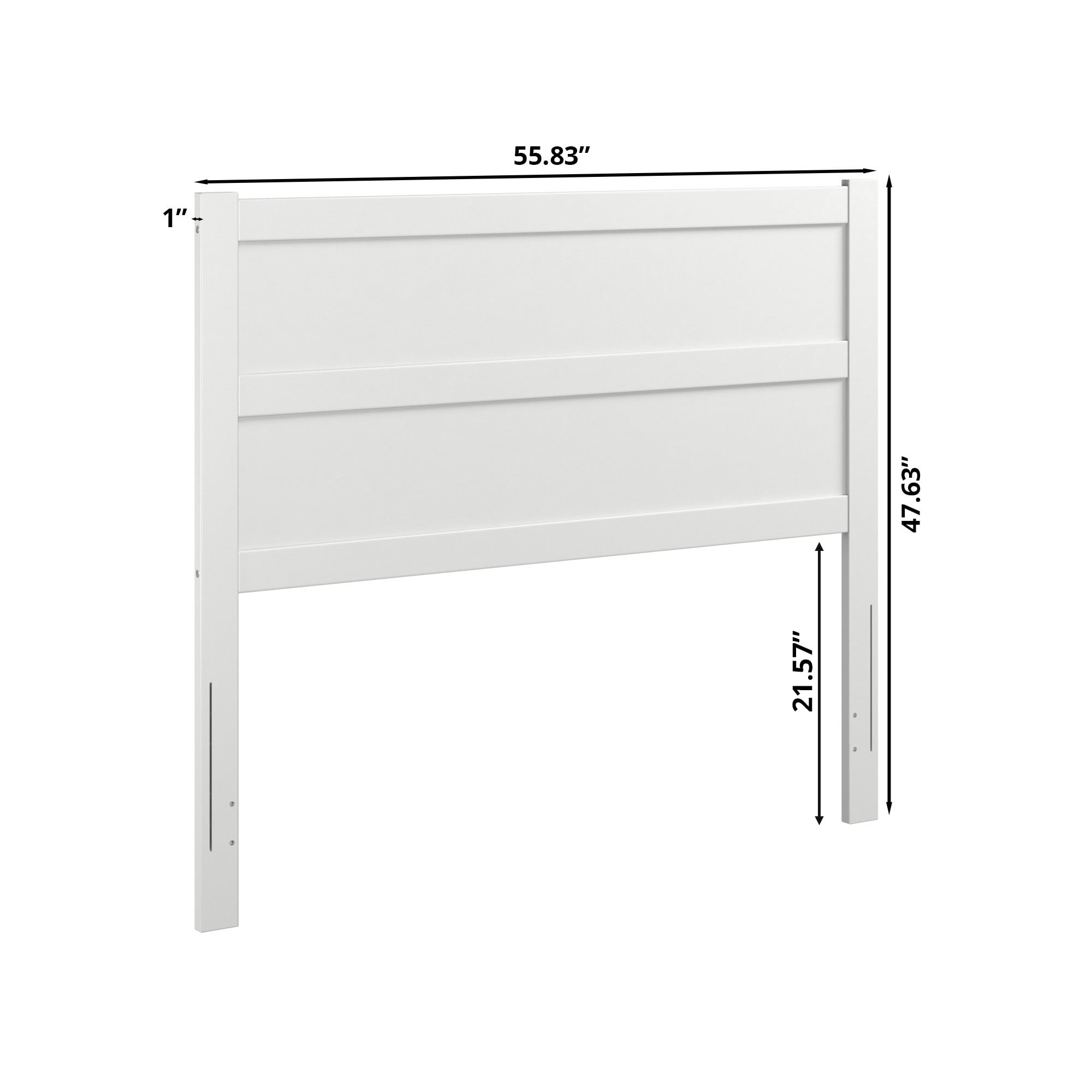 AFI Aveline Full Modern Panel Wood Headboard, White
