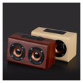 Wooden Bluetooth Speaker With Dual Speakers + Special Effects Bass With