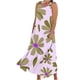 thumbnail image 1 of Vestido de Verano para las Mujeres sin Mangas Lino-Look Impreso Maxi, Suelto Fluido Y Vestido Sexy de Moda para las Mujeres, 1 of 5