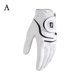 thumbnail image 2 of Guantes de golf para ciclismo al aire libre, de cuero, antideslizantes, transpirables, para hombre y mujer, color blanco y negro., 2 of 2