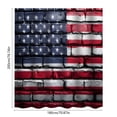 thumbnail image 3 of Fmbmuo Independence Day Shower Curtain Digital Printing 71x48 Inch Waterproof Machine Washable Polyester Fabric No Punching Hanging Partition Curtain with 12 Hooks Bathroom Decoration for Bathtub, 3 of 4