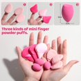 thumbnail image 4 of Juego de esponjas de maquillaje JPNK, 20 unidades, con brocha para polvos, 4 of 6