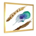 thumbnail image 2 of Designart 'Abstract Bird Feather From Wing Isolated' Bohemian & Eclectic Framed Art Print, 2 of 4