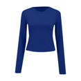 thumbnail image 3 of Vinsonshop Basic Long Sleeve Shirts for Women Y2k Tops 2026 Basic Tee Undershirts for Women Basic Fitted Underscrub Top Workout Layering School Teacher Outfit Dark Blue S, 3 of 9