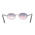 thumbnail image 4 of Oval Round Hipster Retro Metal Rim Luxury Pimp Sunglasses Silver - Black Pink, 4 of 4