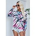 thumbnail image 3 of ABPHQTO Sudadera de mujer en mezcla de algodón con efecto tie-dye de color blanco, 3 of 5