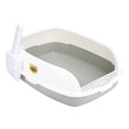 thumbnail image 1 of Almencla Cat Litter Box Easy to Clean High Sides Sandbox for Small Animals with Scoop Gray, 1 of 8