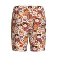 thumbnail image 2 of Haiem Maneki-Neko Cats Men's Pajama Short with Soft Woven Cotton Elastic Waistband Sleep Short-Large, 2 of 9