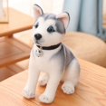 thumbnail image 3 of Juguete de peluche de perro Husky, almohada suave de simulación de animales, regalo de Navidad para niños, regalo de San Valentín Kawaii, 2 tamaños, 3 of 5