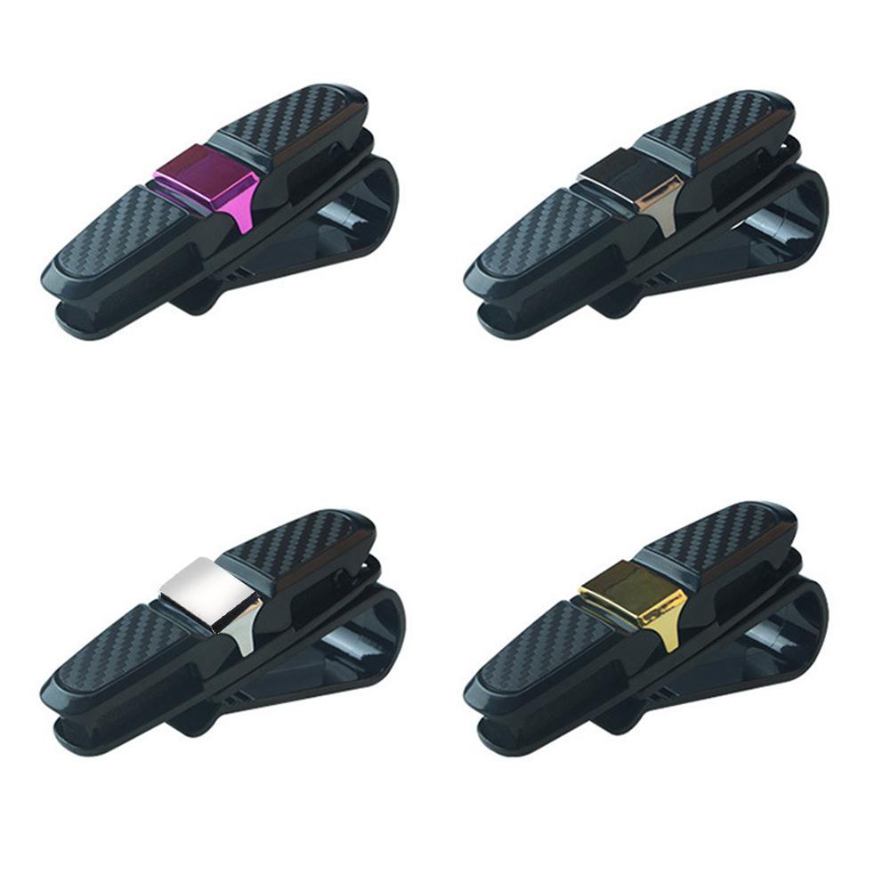 4 Color Car Sunshade Sunglasses Clip Holder Ticket Universal Car Interior I5I3 V3Y8