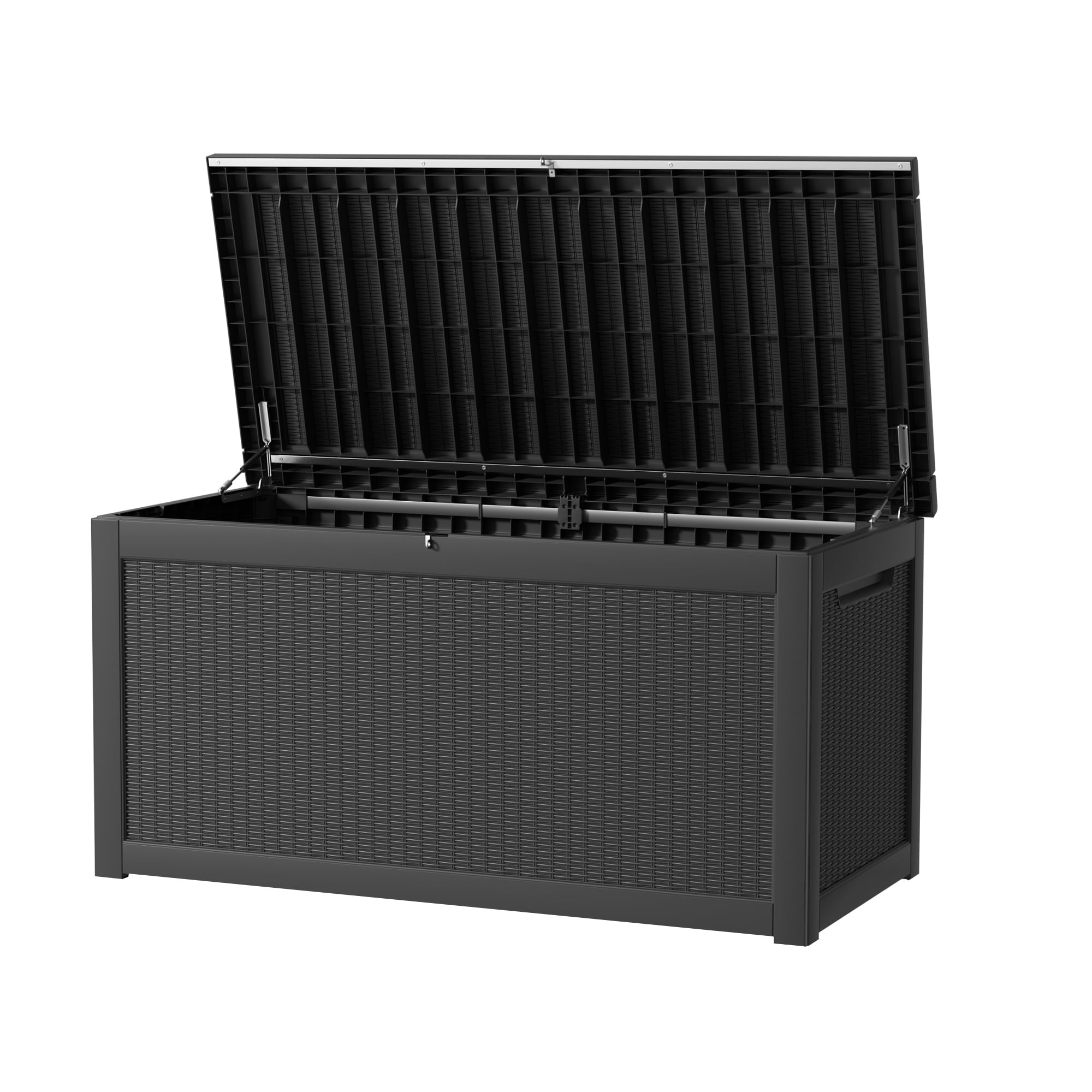 MAYEERTY 260 Gallon Outdoor Deck Box, Large Capacity Storage Box for Patio Furniture Cushions, Pillow Outdoor Indoor, Black