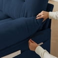 thumbnail image 6 of Soscana Sectional Sofa Couch with Reversible Storage Ottoman and Side Pockets, 3 Seat L Shaped Couch with Detachable Armrest Pillows ,Modern Linen Sofa Couch for Living Room,Apartment,Office,Studio, 6 of 11