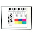 thumbnail image 2 of 1pcs Keyboard Practice Dry Erase White Board Music Classroom Notes Reading Teacher Teaching Magnetic Dry Erase Board Grand Staff, 2 of 8