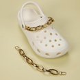 thumbnail image 1 of Gold Croc Charms Mujer Diseñador Zapatos Charms Thanos Zapatos Cadenas Decoración de zapatos DIY Desmontable para reutilizar Zapatillas Accesorios ESPAÑA Gao Jinjia LED, 1 of 2