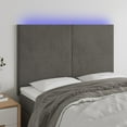 thumbnail image 6 of vidaXL LED Headboard Dark Gray 56.7"x2"x30.7"/34.6" Velvet, 6 of 55