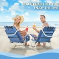 thumbnail image 2 of WaleafBackpack Beach Chairs for Adults,2 Pack Folding Heavy Duty Camping Chair with Large Pockets and Cup Holder, 2 of 7