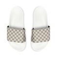 thumbnail image 3 of Cream Checkered Women's Slide Sandals Slippers, 3 of 8