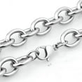 thumbnail image 5 of QQTDFG 8"-40" 11/13/15mm Men's 316L Stainless Steel Silver Big Oval Link Chain Necklace-7.5inch bracelet-15mm wide, 5 of 9