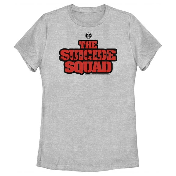 Women's The Suicide Squad Bullet Logo  Graphic Tee Athletic Heather Small