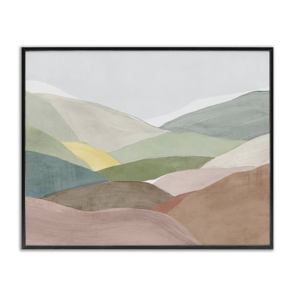 Stupell Industries Soft Rolling Hills Black Framed Giclee Art design by Ian C., 11 x 14