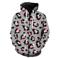 thumbnail image 1 of Sudadera con capucha y cremallera para hombre, con textura de piel de animal, estilo informal, de manga larga, estilo urbano, de gran tamaño, estilo hip hop, unisex, gran oferta 2024, con estampado 3D, 1 of 6