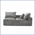 thumbnail image 6 of Modern Minimalist 2-Person Chenille Sofa | Gray | Cushion Back | Flared Arms | Lazy Comfort for Living Room/Bedroom – No Assembly Needed, 6 of 18