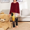 thumbnail image 6 of Wukai Giraffes Of The African Savannah Print Teenagers' Pajama Pant Sleep Pajama Lounge Pant PJ Bottoms with Pockets and Button Fly(Available in Big & Tall)-Small, 6 of 6
