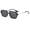 Black frame gray film, variant on Square Sunglasses Retro Double Beam UV400 Travel Frame