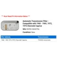 thumbnail image 2 of Automatic Transmission Filter - Compatible with 1968 - 1969, 1972, 1975 Chevy Caprice, 2 of 2