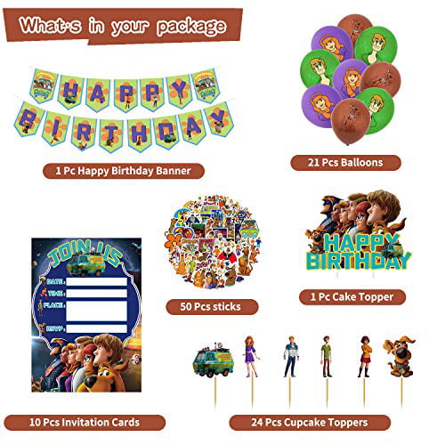 50 MINI SCOOBY DOO VINYL STICKERS PARTY BAG FILLERS 