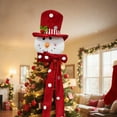 thumbnail image 6 of 3D Snowman Tree Topper, Fabric Christmas Tree Decoration for Living Room, Party Atmosphere Decor(white), 6 of 6