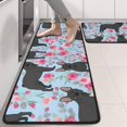 thumbnail image 2 of Kitchen Rugs Sets Of 2,French Bulldog and Flower Anti Fatigue Kitchen Mat Rugs Non Slip Washable,Decorative Kitchen Floor Mats for Kitchen,Sink,Laundry,17"x47"+17"x47", 2 of 5