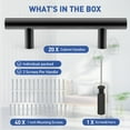 thumbnail image 4 of 20 Pack Cabinet Handles, 3-3/4 inch Hole Center Kitchen Drawer Pulls, 304 Stainless Steel Cabinet Pull with Screwdriver Tools, Matte Black Kitchen Handles for Cabinets, Hardware for Cabinets Cupboard, 4 of 7
