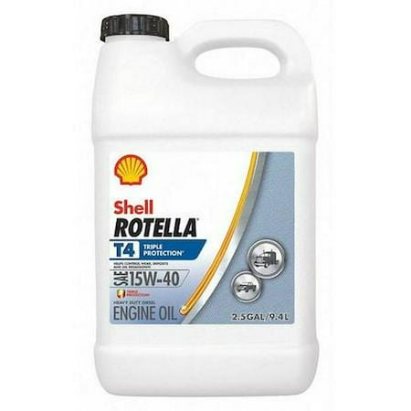 Rotella Motor Oil, Conventional, 15W-40, Bottle, 2.5 Gal.