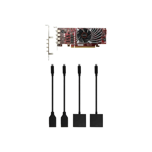 VisionTek Radeon RX 550 - Carte Graphique - Radeon RX 550 - 4 Go GDDR5 - PCIe 3.0 x8 Profil Bas - 4 x Mini DisplayPort