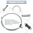 thumbnail image 3 of 35.43" Length 10mm ID Motorcycle Hydraulic Brake Line Oil Hose Pipe Stainless Steel Braided Cable for ATV Silver Tone, 3 of 6