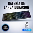 thumbnail image 3 of Teclado Inalámbrico KLIM Chroma Español RGB Retroiluminado Recargable, 3 of 9