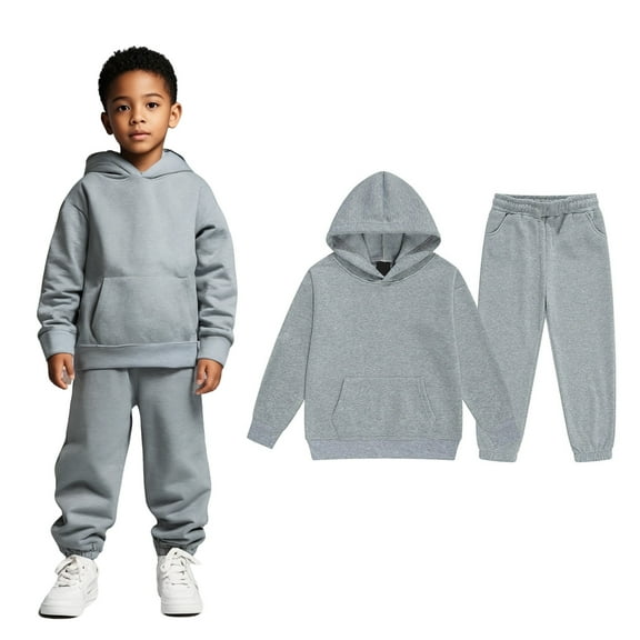 Toddler Tracksuit Athletic Sweatsuits Sets 2PC Long Sleeve Grey Pullover Hoodie and Jogger Pants Winter Clothes Teenage Girl Clothes2-3 Years