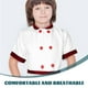 thumbnail image 5 of 1 juego de disfraz de chef para niños, disfraz de chef para cosplay, traje de chef de manga corta para niños pequeños, gorro de chef, delantal, disfraz de chef para niños, disfraz para juego de rol, 5 of 7