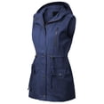 thumbnail image 3 of MixMatchy Women's Hooded Adjustable Drawstring Utility Pocket Anorak Jacket Vest, 3 of 4